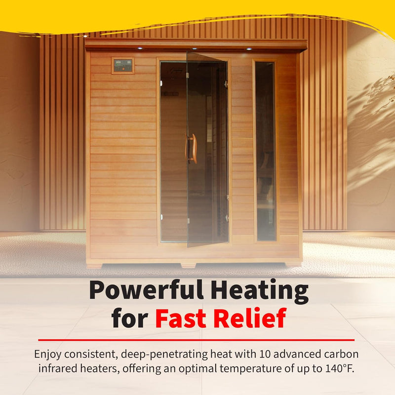 Blue Wave Great Bear 6-Person Cedar Infrared Sauna with 10 Carbon Heaters  BSA1323