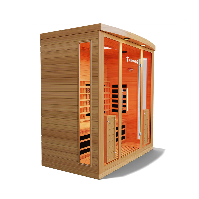 Medical Saunas - Medical 6, 4 Person Full Spectrum Infrared Sauna SKU  MBMS6P